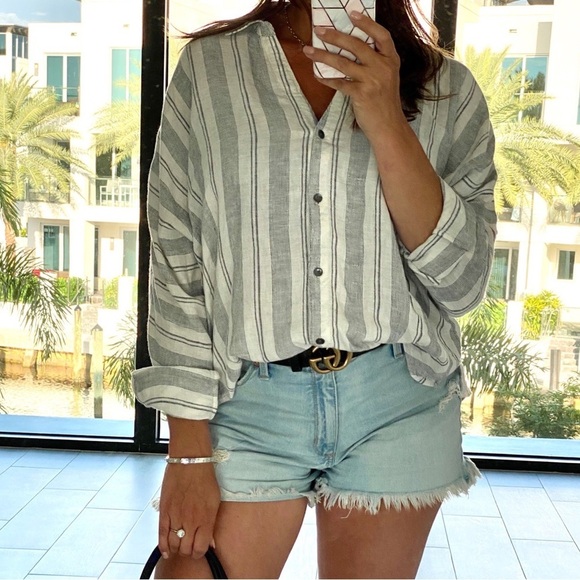 Splendid Tops - Linen soft stripped button down by splendid